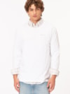 Camiseta de manga comprida slim com logo linear