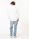 Camiseta de manga comprida slim com logo linear