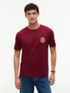 Camiseta em Algodão Fluido com Bolso e Brasão