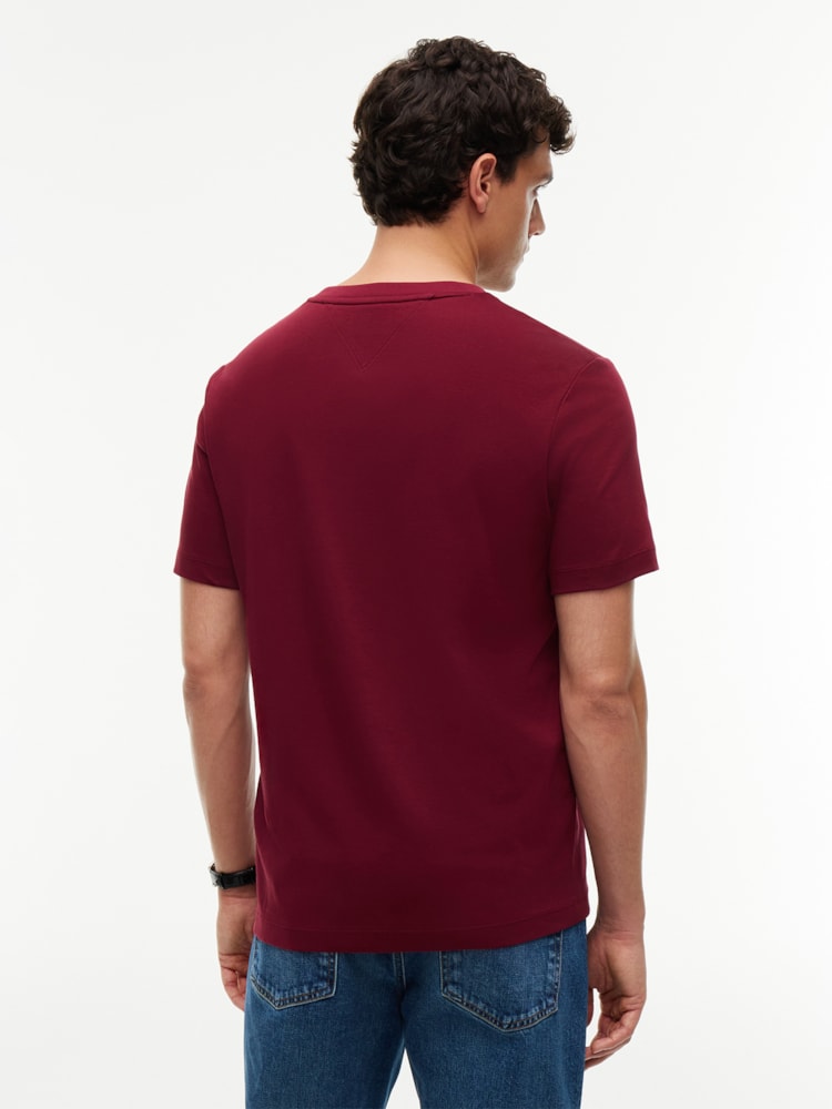 Camiseta em Algodão Fluido com Bolso e Brasão
