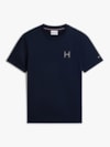 Camiseta Gola C com Bordado de Logo Varsity