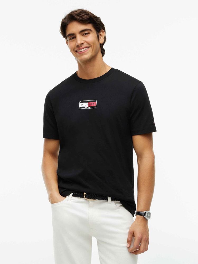 Camiseta Gola C e Logo de Bandeira