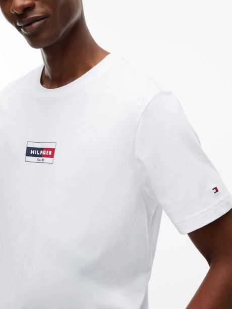Camiseta Gola C e Logo de Bandeira