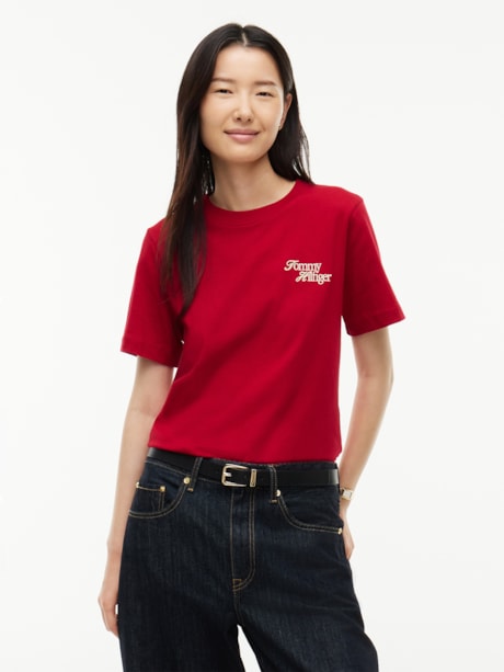 Camiseta Gola C em Jersey com Logo