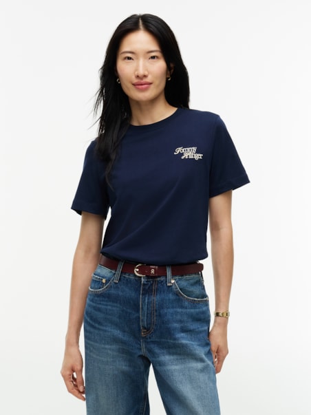 Camiseta Gola C em Jersey com Logo