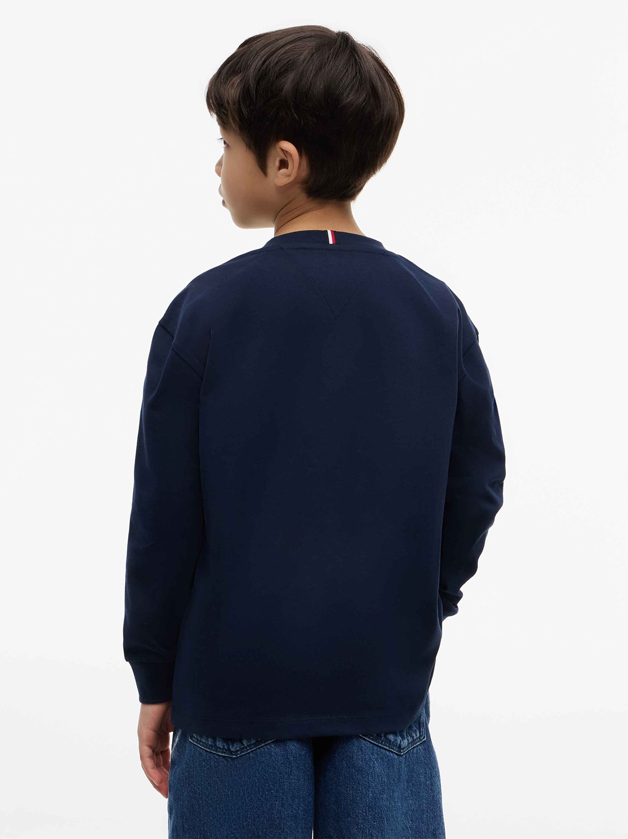 Camiseta Infantil Manga Longa Logo Tommy Hilfiger