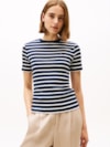 Camiseta Listrada Gola C Slim Fit