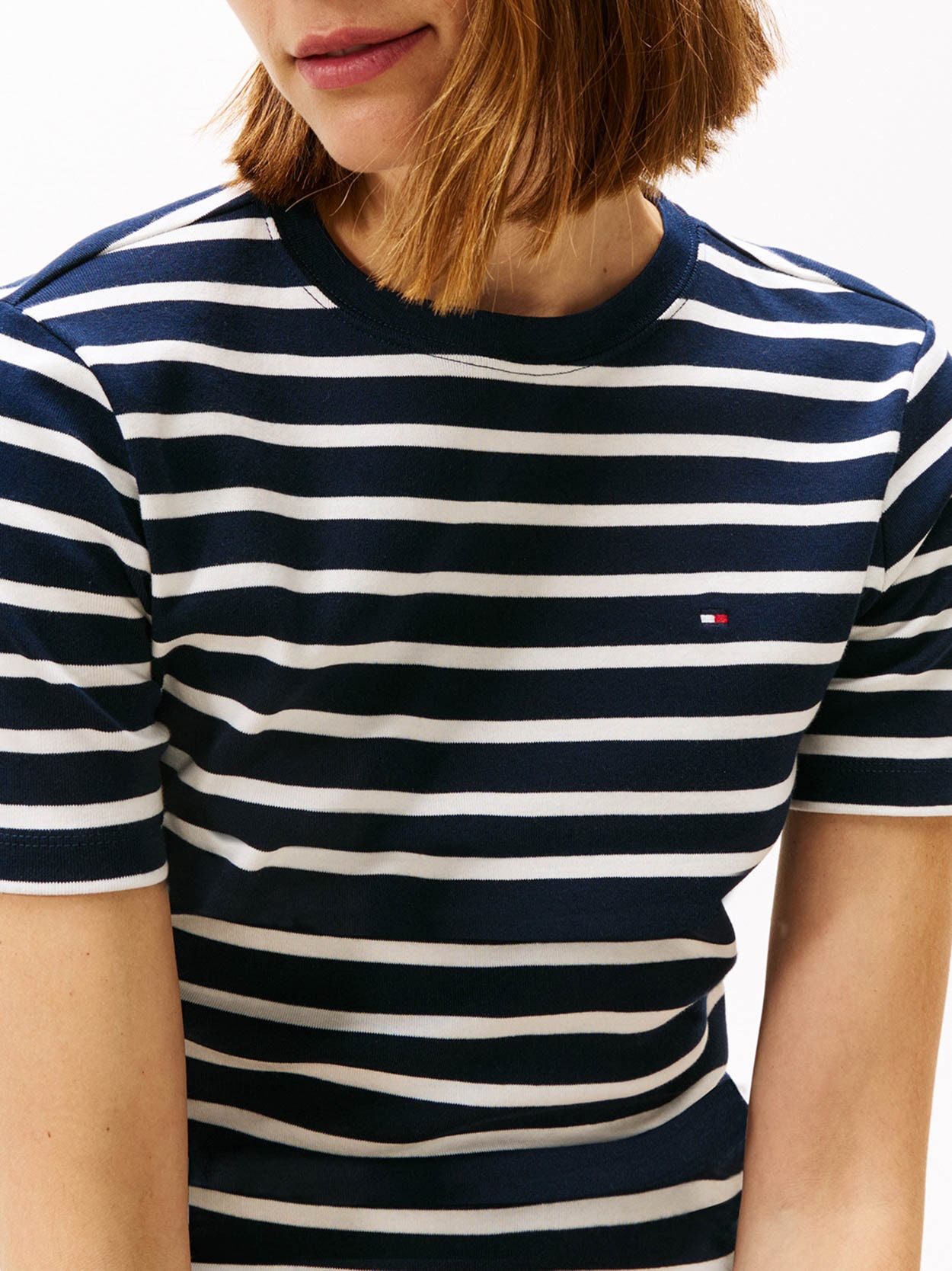 Camiseta Listrada Gola C Slim Fit