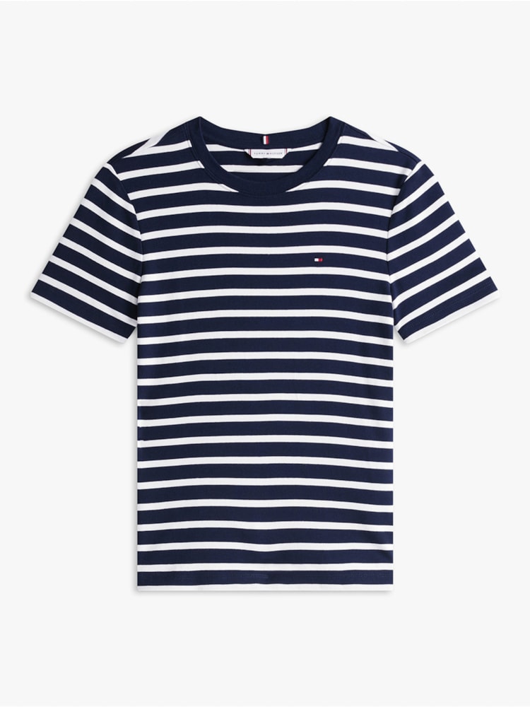 Camiseta Listrada Gola C Slim Fit