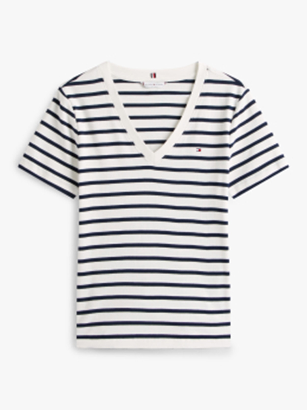 Camiseta Listrada Gola V