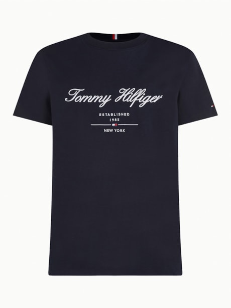Camiseta Logo Cursivo Bordado