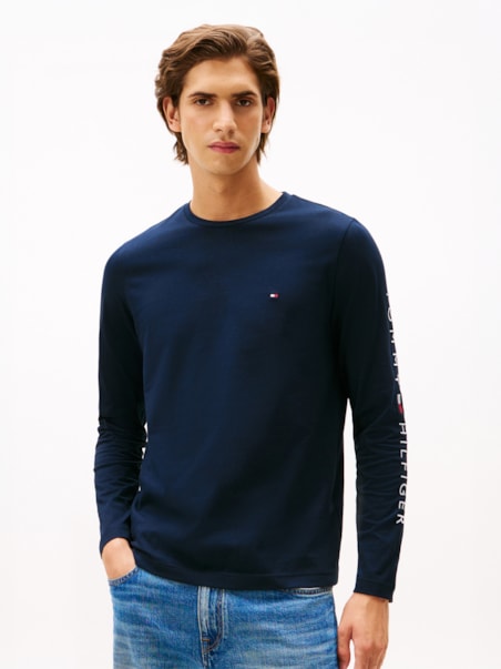 Camiseta Manga Longa com Logo
