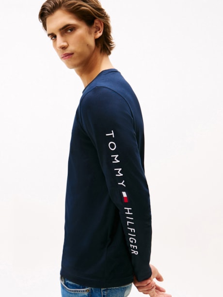 Camiseta Manga Longa com Logo