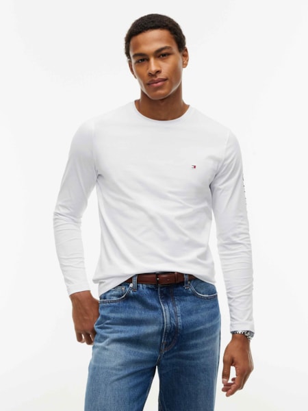 Camiseta Manga Longa com Logo