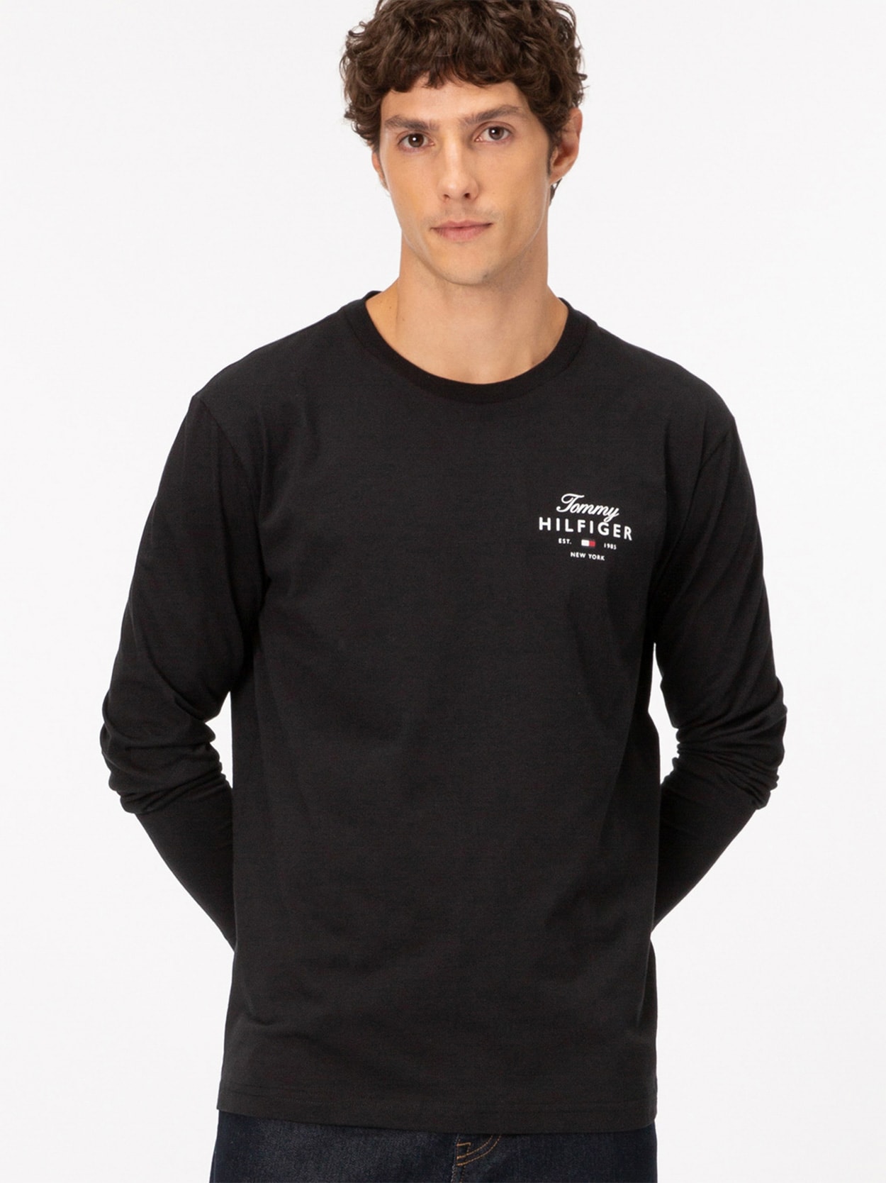 Camiseta Manga Longa Logo Tommy Hilfiger New York