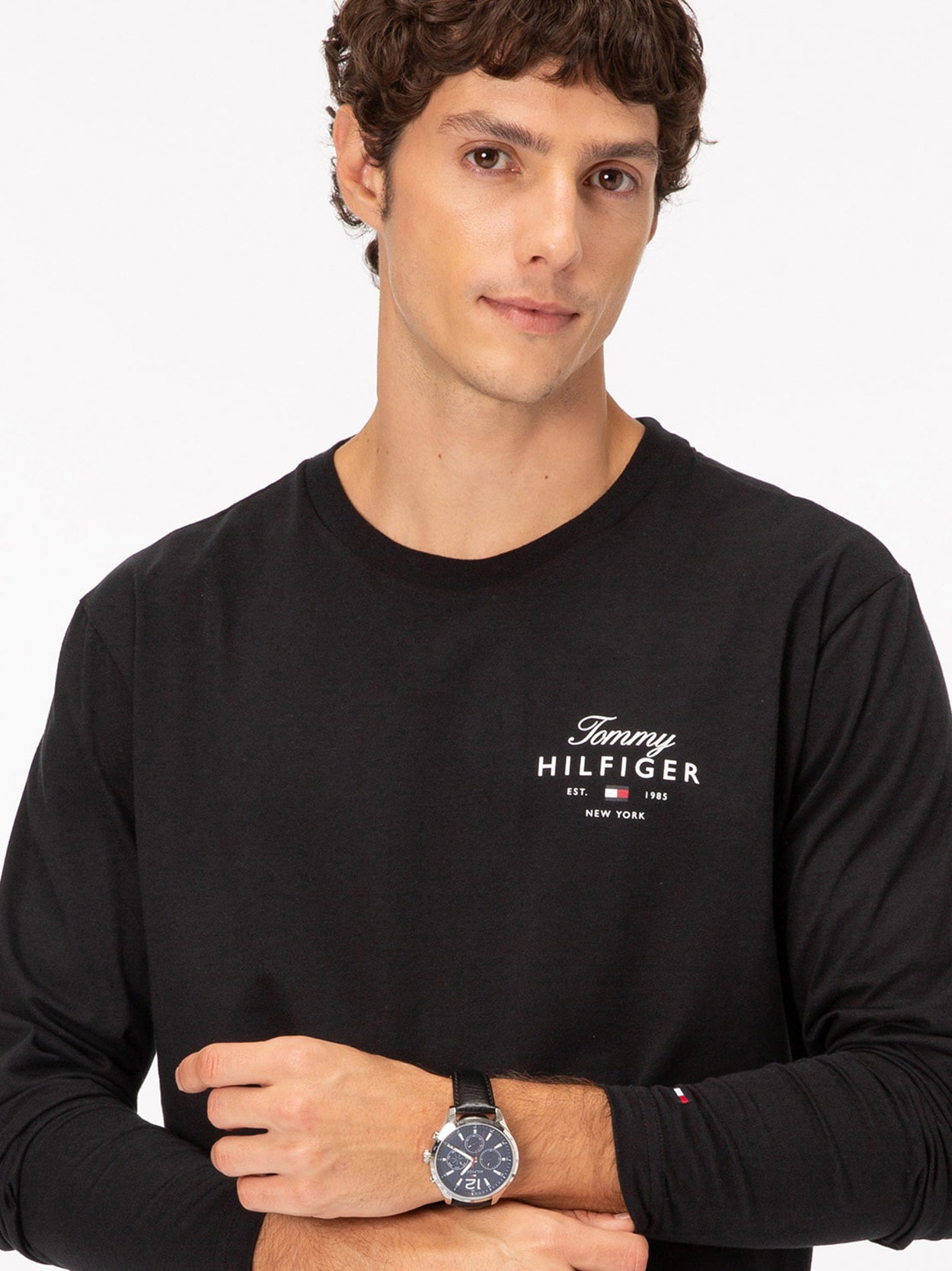 Camiseta Manga Longa Logo Tommy Hilfiger New York