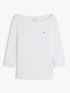 Camiseta Manga três-quartos Gola Canoa Slim