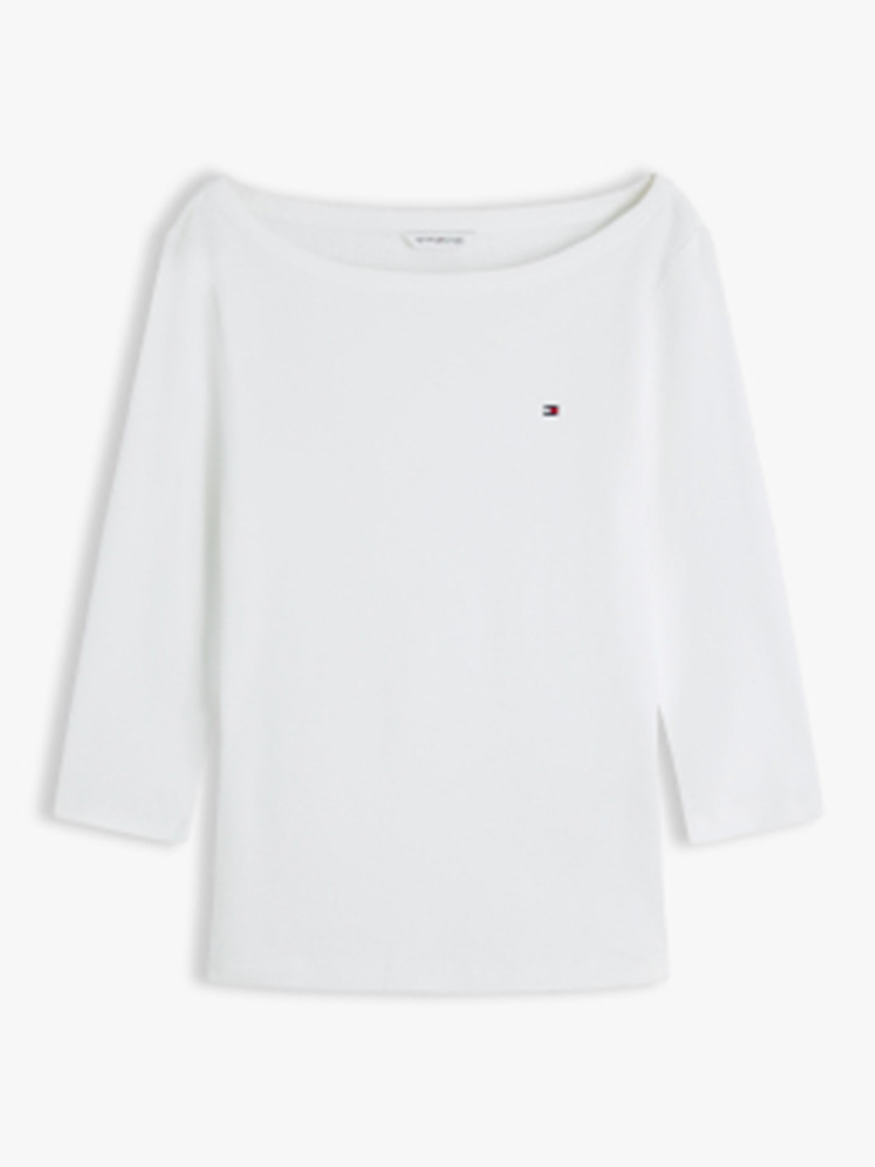 Camiseta Manga três-quartos Gola Canoa Slim