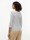 Camiseta Manga três-quartos Gola Canoa Slim