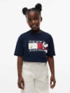 Camiseta Peanuts® em Jersey com Estampa de Bandeira