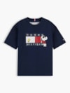 Camiseta Peanuts® em Jersey com Estampa de Bandeira
