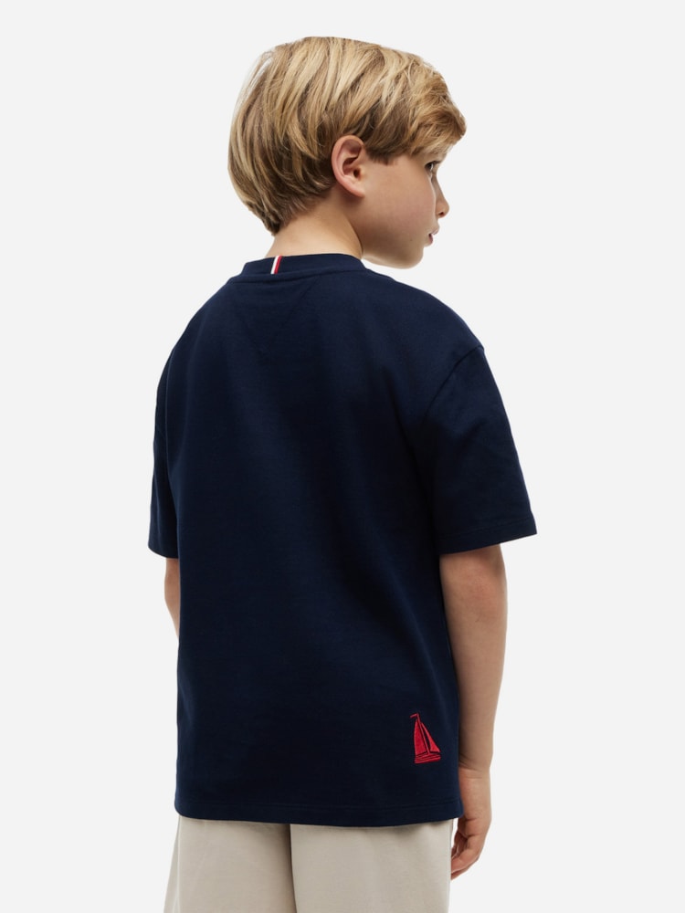 Camiseta Piqué com Logo Bordado Infantil