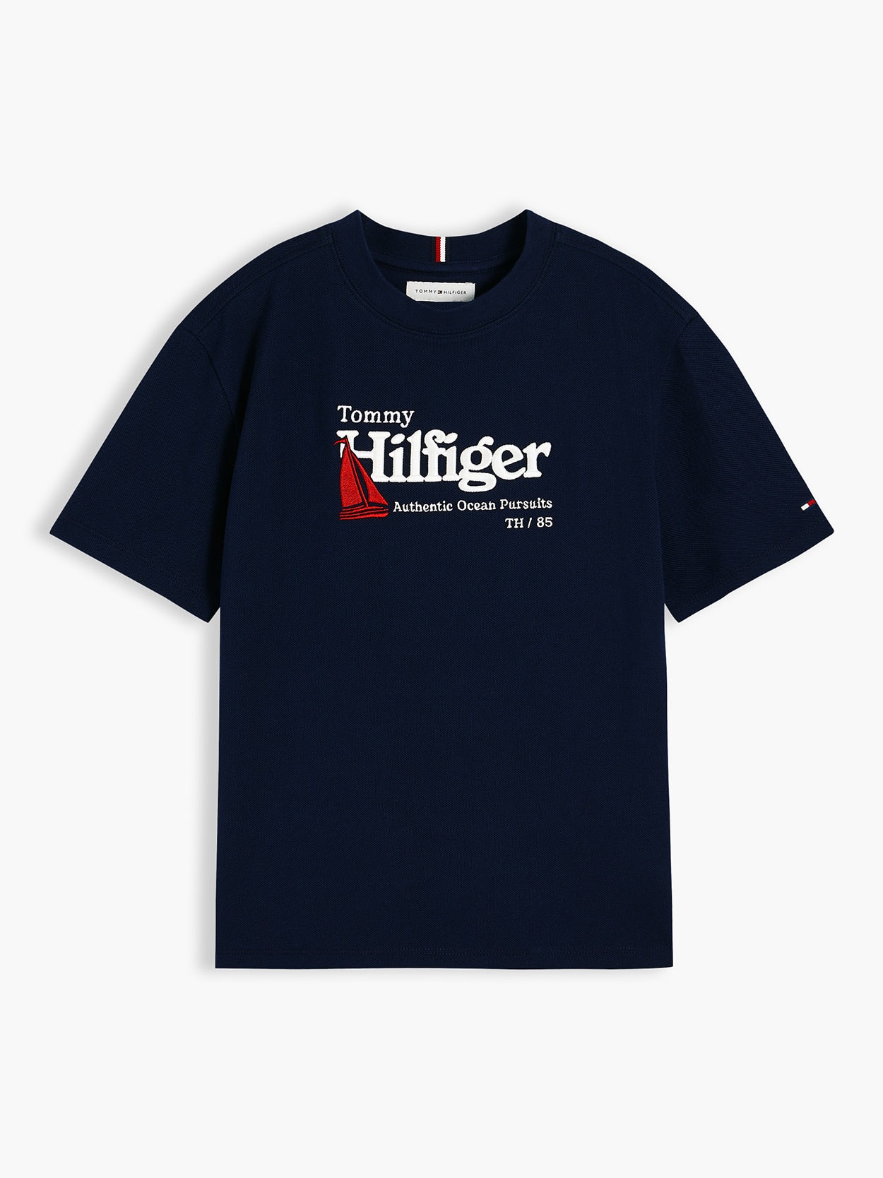 Camiseta Piqué com Logo Bordado Infantil