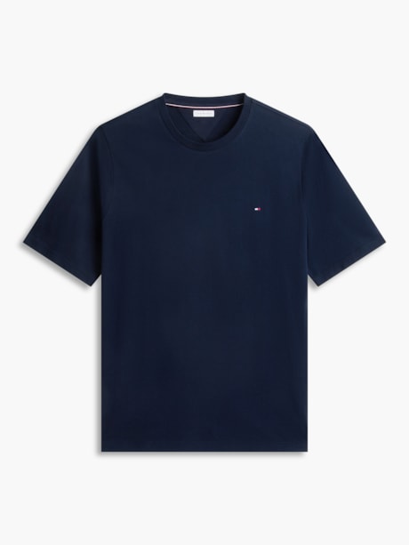 Camiseta Plus Gola C com Bordado de Bandeira