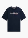 Camiseta Plus Gola C em Jersey com Logo