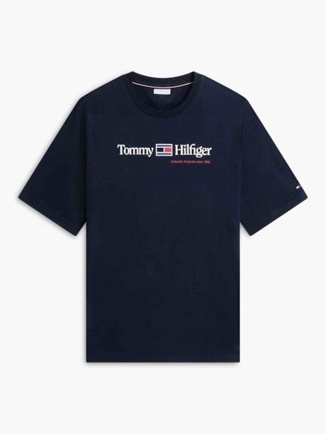 Camiseta Plus Gola C em Jersey com Logo