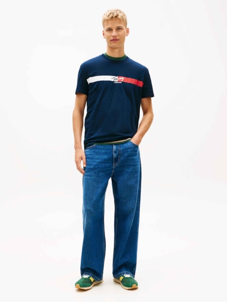 Camiseta Regular Assinatura Listrado