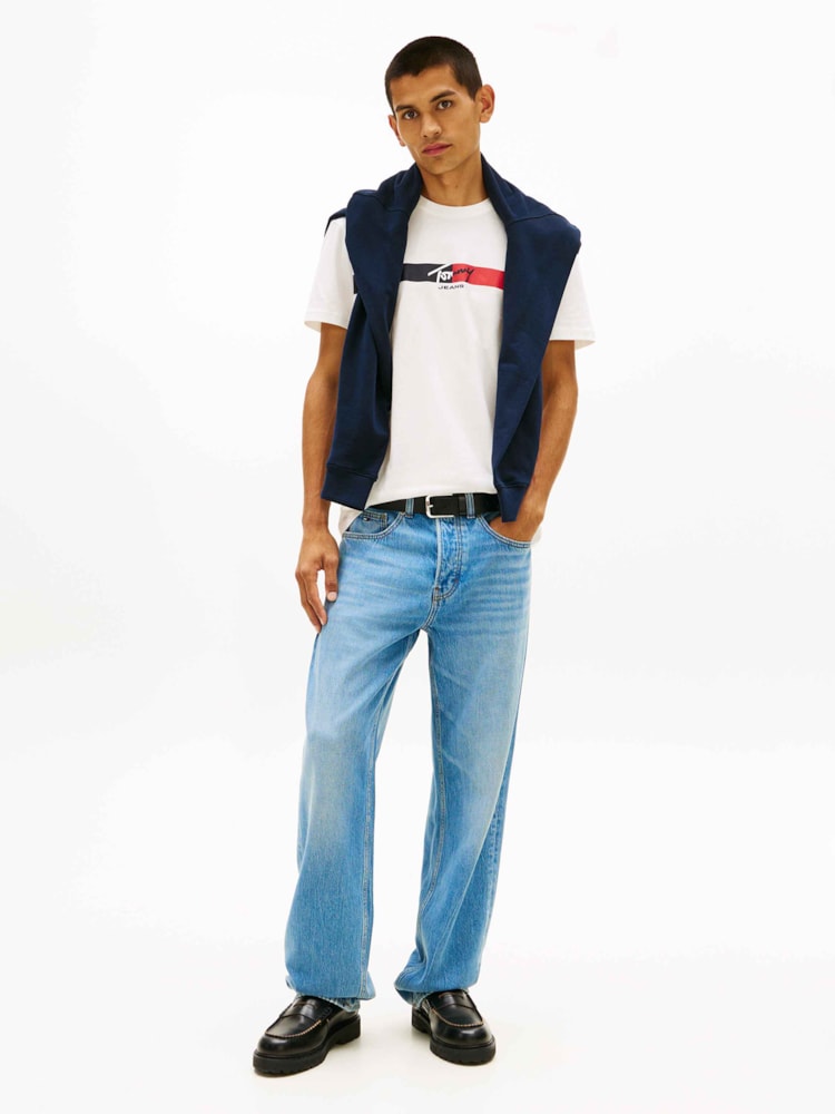 Camiseta Regular Assinatura Listrado