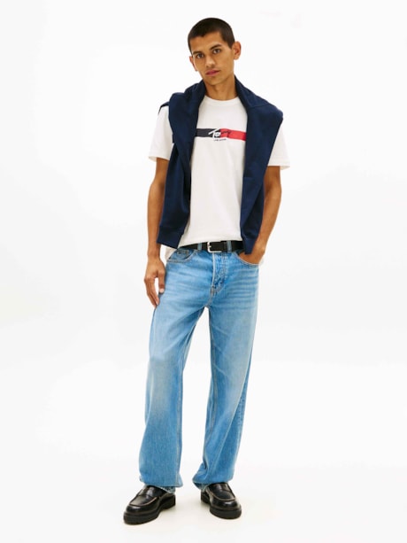Camiseta Regular Assinatura Listrado