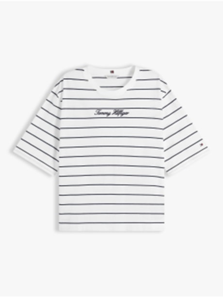 Camiseta Relaxed com Logo Cursivo