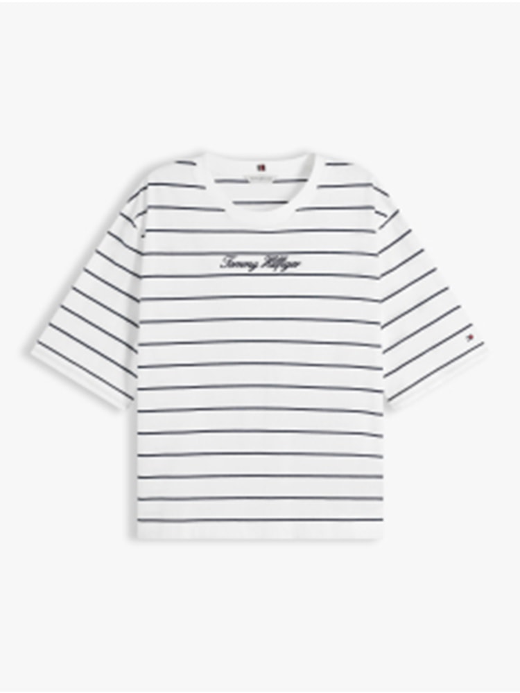 Camiseta Relaxed com Logo Cursivo