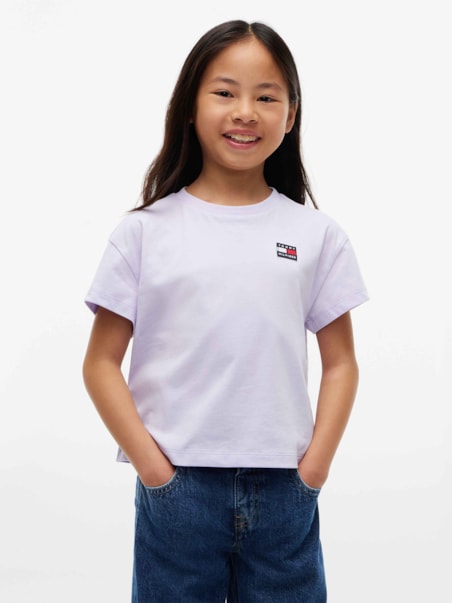 Camiseta Relaxed em Jersey com Logo Heritage
