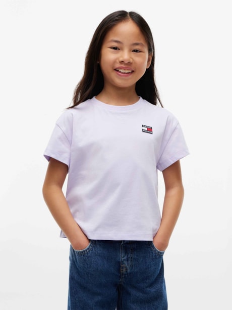 Camiseta Relaxed em Jersey com Logo Heritage