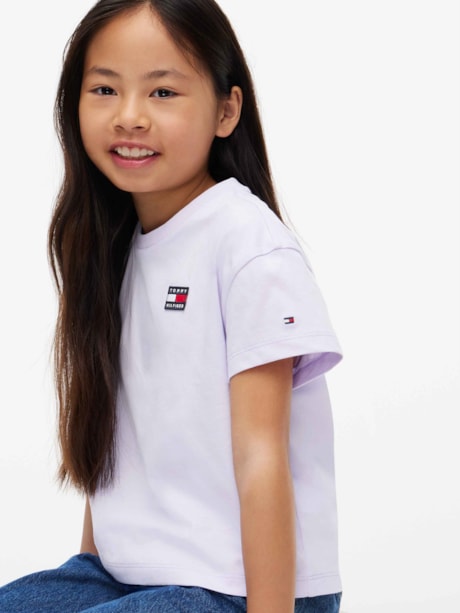 Camiseta Relaxed em Jersey com Logo Heritage