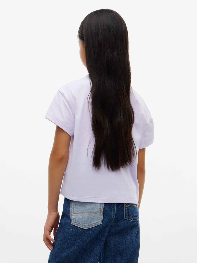 Camiseta Relaxed em Jersey com Logo Heritage