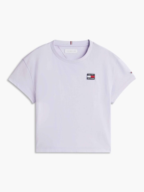 Camiseta Relaxed em Jersey com Logo Heritage