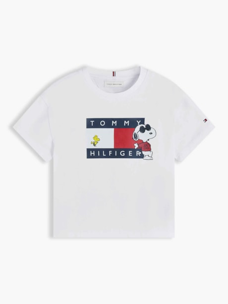 Camiseta Relaxed Peanuts® com Estampa de Bandeira