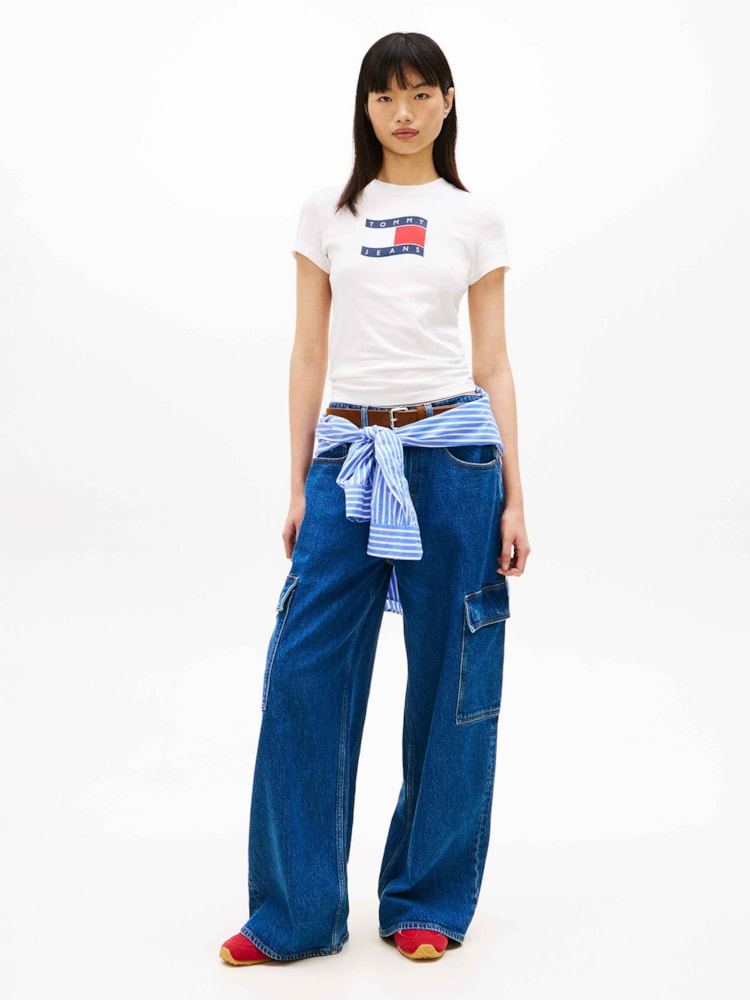 Camiseta Slim Bandeira Ondulada