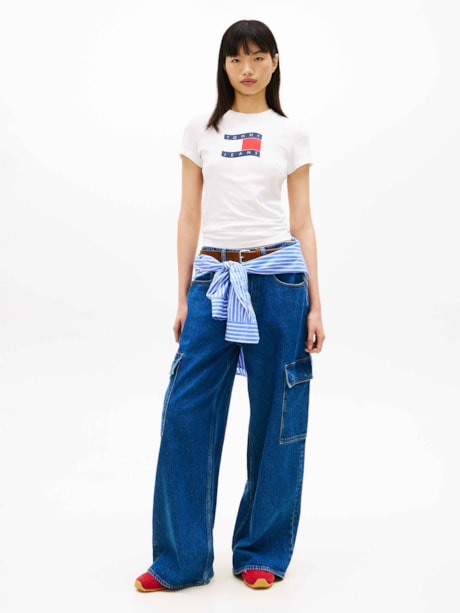 Camiseta Slim Bandeira Ondulada
