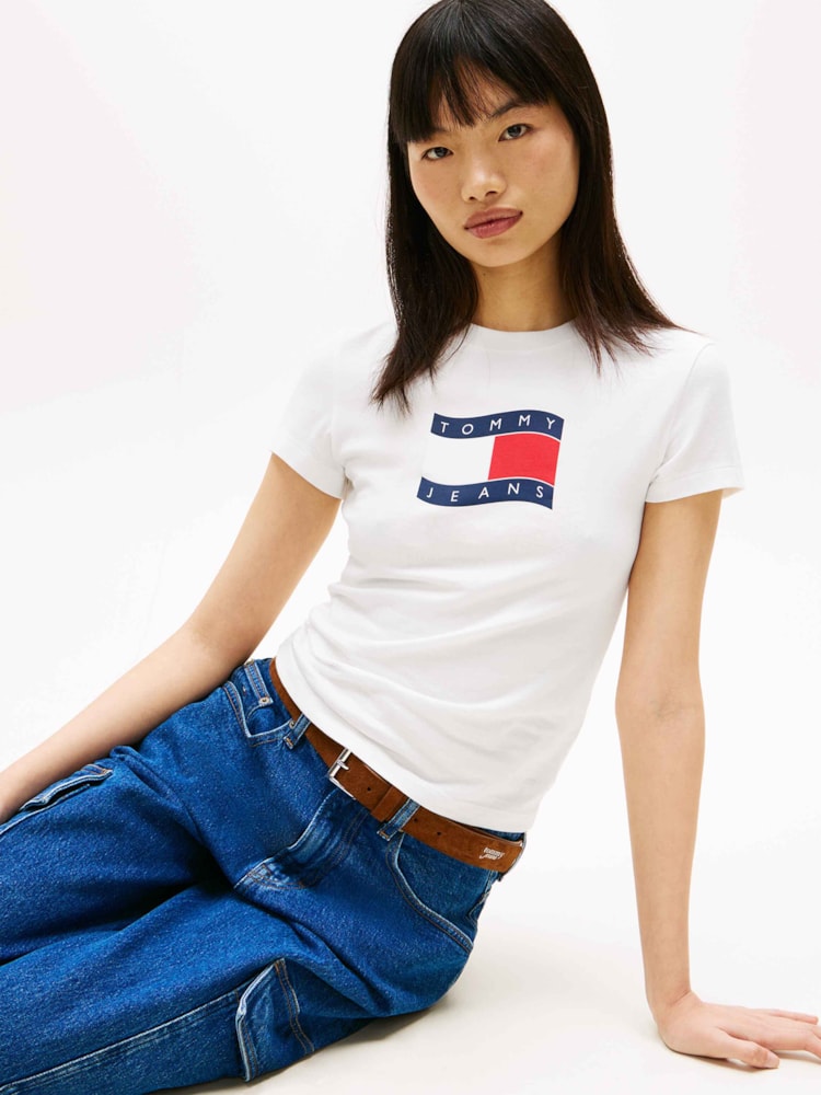 Camiseta Slim Bandeira Ondulada