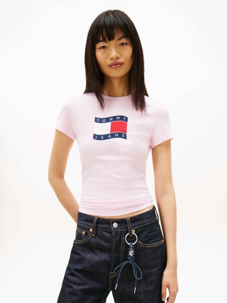 Camiseta Slim Bandeira Ondulada