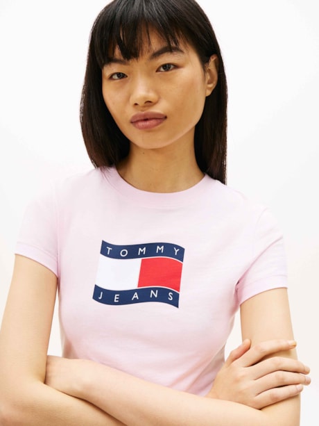 Camiseta Slim Bandeira Ondulada