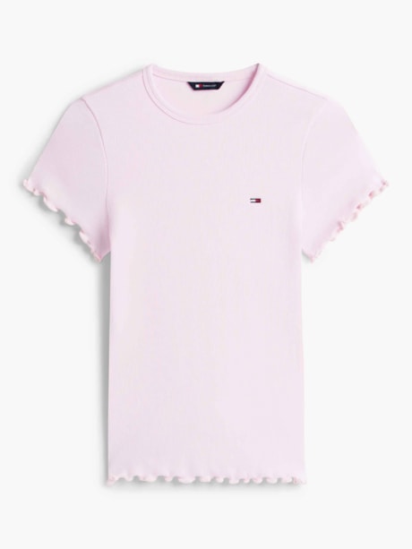Camiseta Slim Barra Ondulada Acabamento
