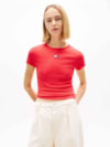 Camiseta Slim Canelada Tommy Badge