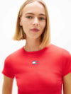Camiseta Slim Canelada Tommy Badge