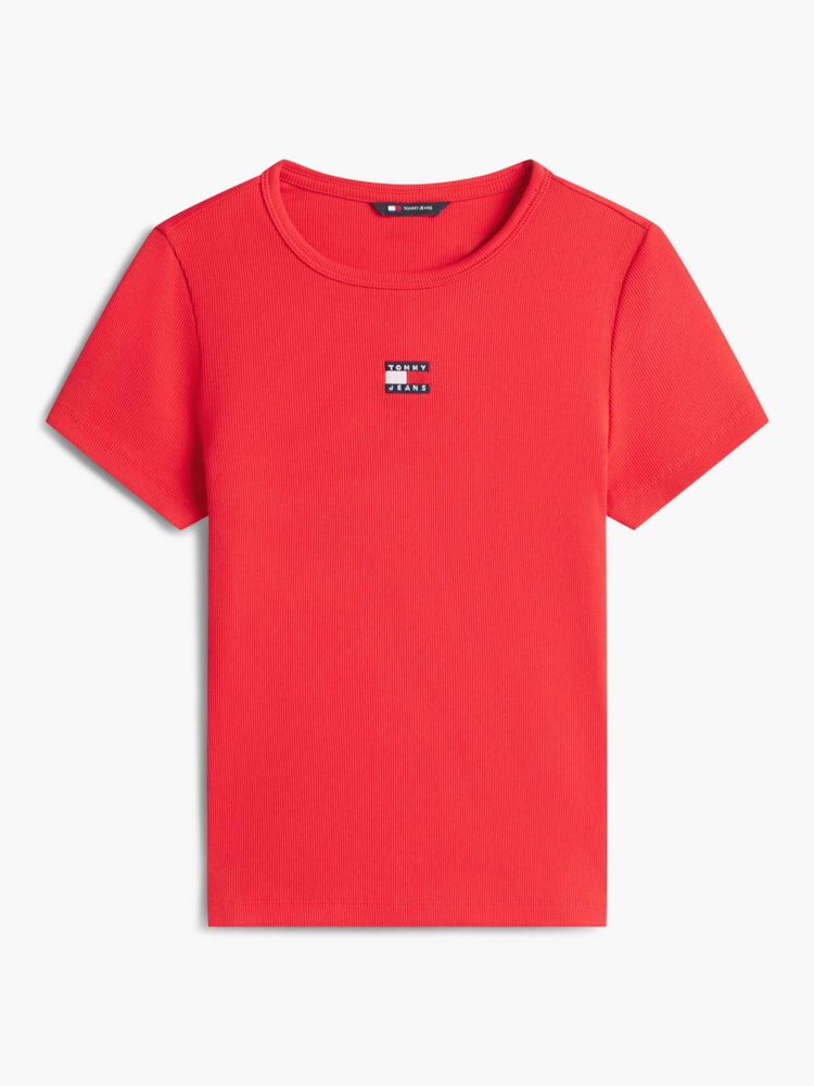 Camiseta Slim Canelada Tommy Badge